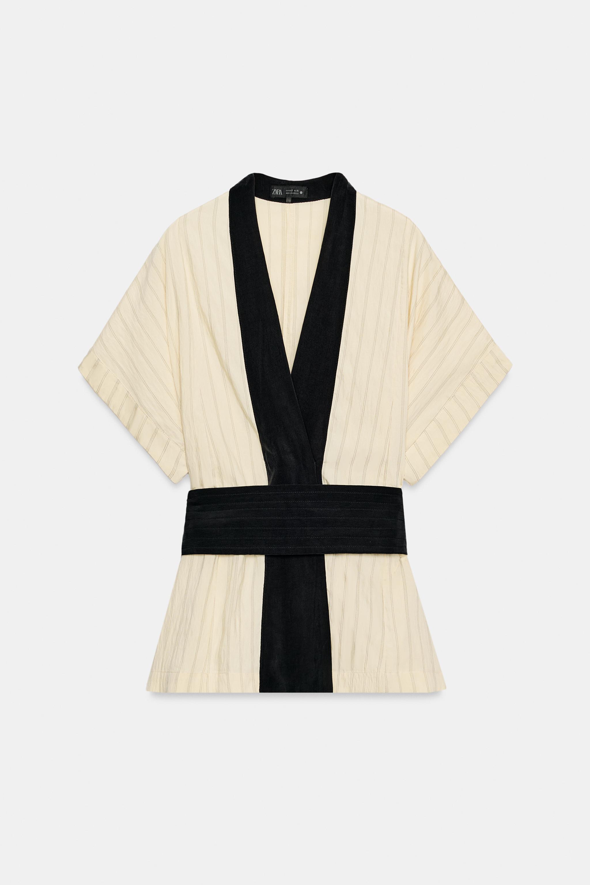 ZW COLLECTION STRIPED DOUBLE-BREASTED JACKET